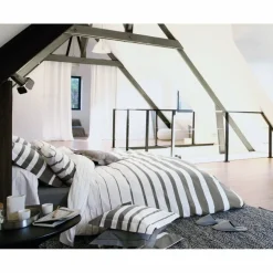Housse de couette percale GRAND LARGE Acier