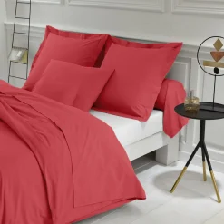Housse de couette polycoton TERTIO® - Rouge Carmin