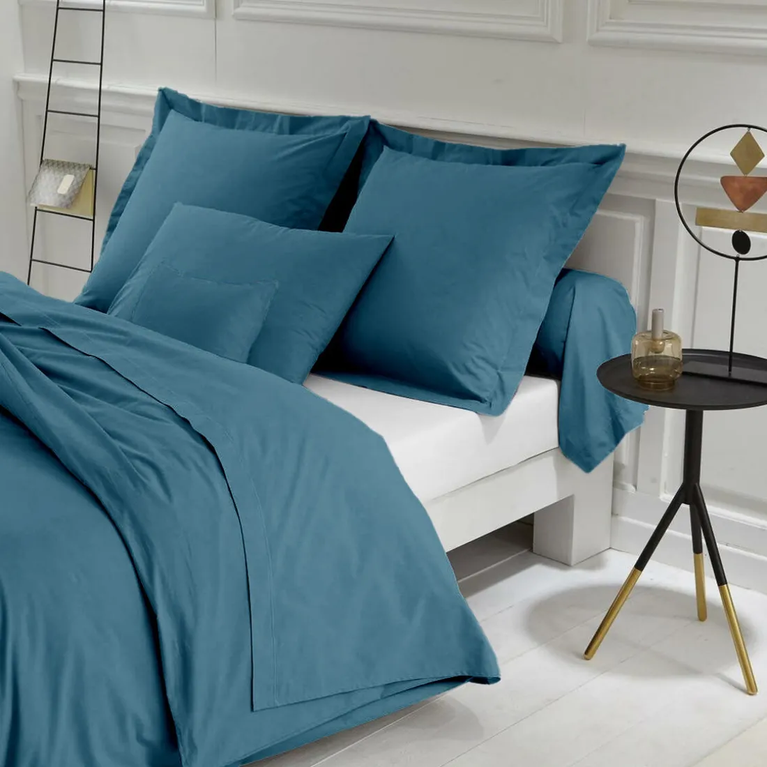 Housse de couette polycoton TERTIO® - Bleu Canard