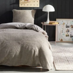 Housse de couette Polyester TEDDY BIEN AU CHAUD Beige
