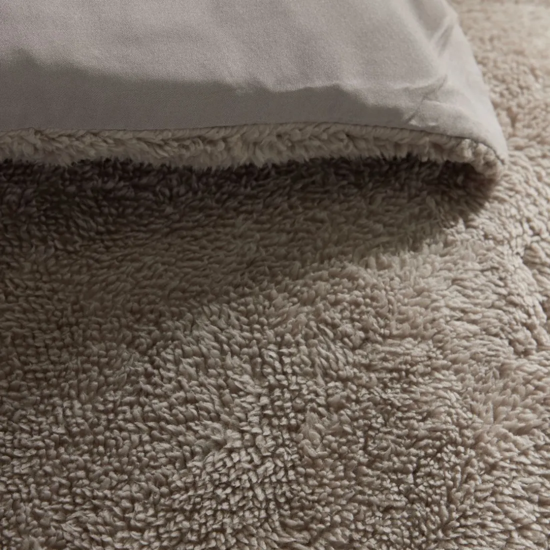 Housse de couette Polyester TEDDY BIEN AU CHAUD Beige