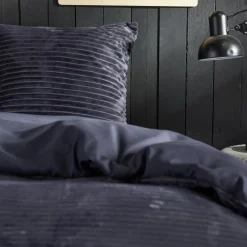 Housse de couette Polyester RIBBED Fusain