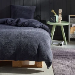 Housse de couette Polyester TEDDY BIEN AU CHAUD Fusain