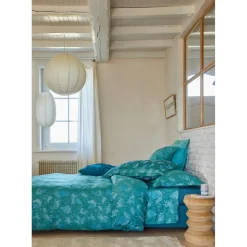 Housse De Couette Sac 2 Faces LUPINS Emeraude