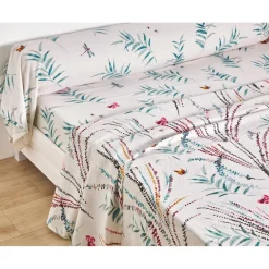 Housse de couette TEMPS LIBRE blanche en coton