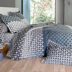 Housse de couette THIBAULT micro-motifs gris
