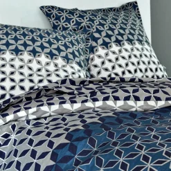 Housse de couette THIBAULT micro-motifs gris