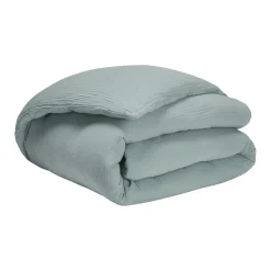 Housse de couette unie en gaze de coton 140x200cm, Tendresse, Essix