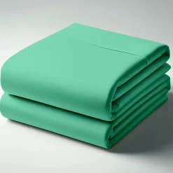 Housse de couette unie polycoton TERTIO® - Vert Eucalyptus