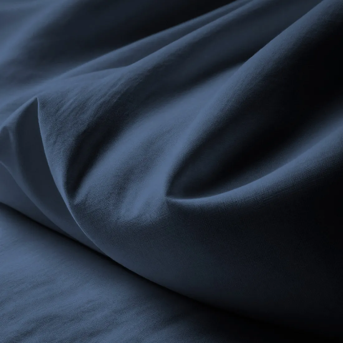 Housse de couette unie polycoton TERTIO® - Bleu Indigo