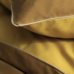 Housse de couette unie réversible Jaune Marron Bons Jours