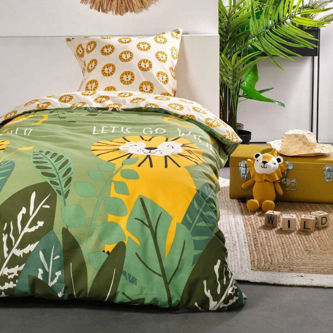 Housse de couette Verte Coton 57fils HAPPY4.8