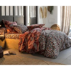 Housse de couette 140x200 FELIDE multicolore en coton