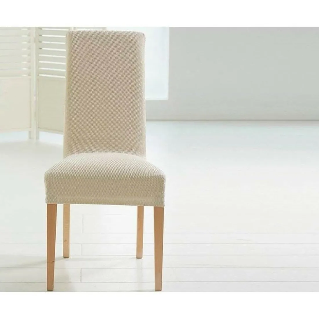 Housse extensible extensible unie Becquet - Naturel