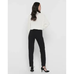 Jean coupe droite noir en coton Mia