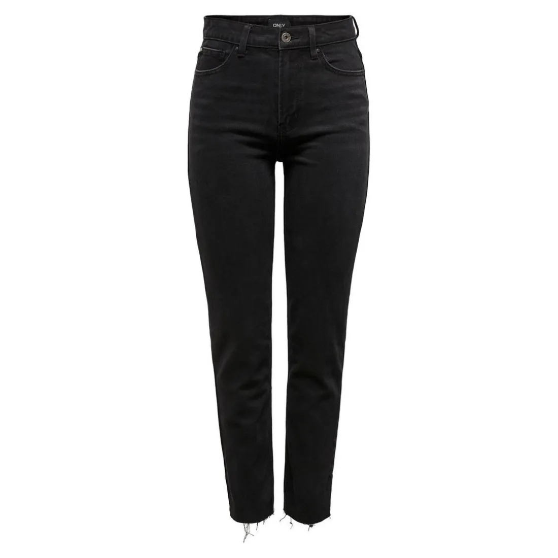 Jean coupe droite noir en coton Mia
