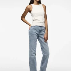 Jean droit bleu denim Kelly