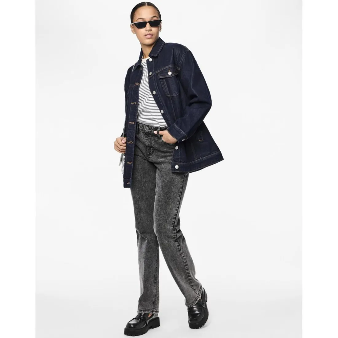 Jean droit Dg202 Kelly gris en coton Lane