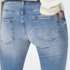 Jean flare Blush bleu en coton Sofia