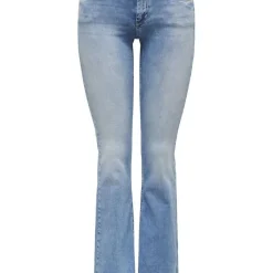 Jean flare Blush bleu en coton Sofia