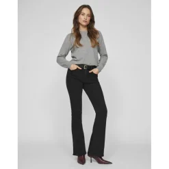 Jean flare Lbd Osc Betty noir en coton Xia