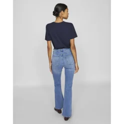 Jean flare Lbd Osc239 Betty bleu en coton Daisy