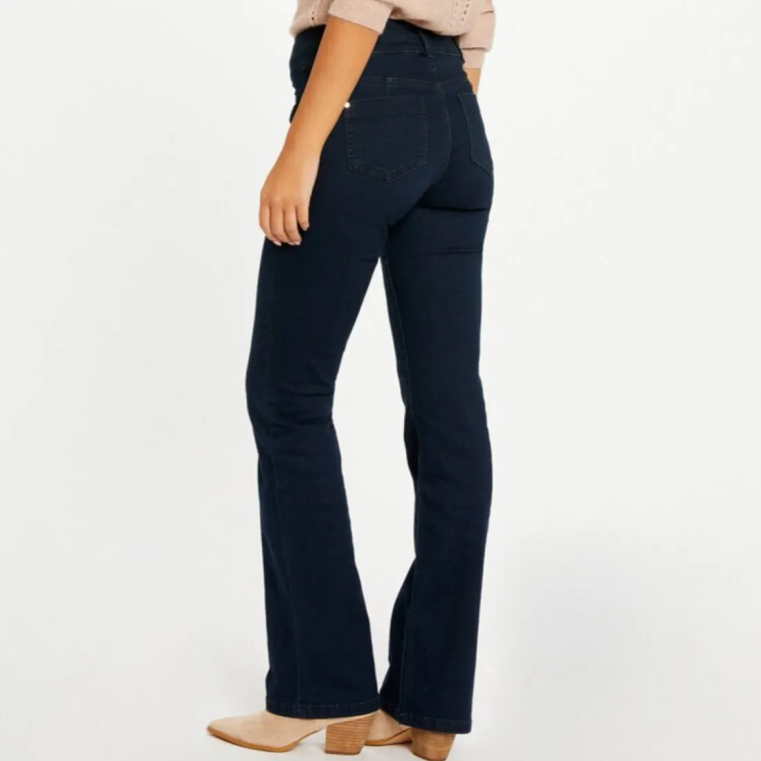 Jean flare Morgan bleu denim en coton