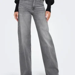 Jean Flare Taille haute ONLMADISON - Gris en coton Molly