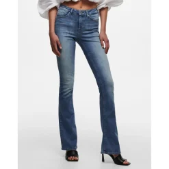 Jean flared bleu en coton Gaia