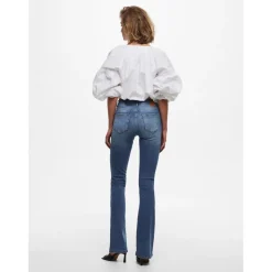 Jean flared bleu en coton Gaia