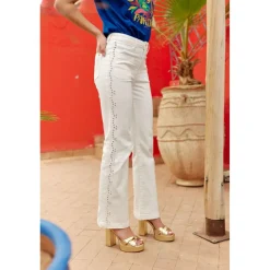 Jean POEMA blanc en coton
