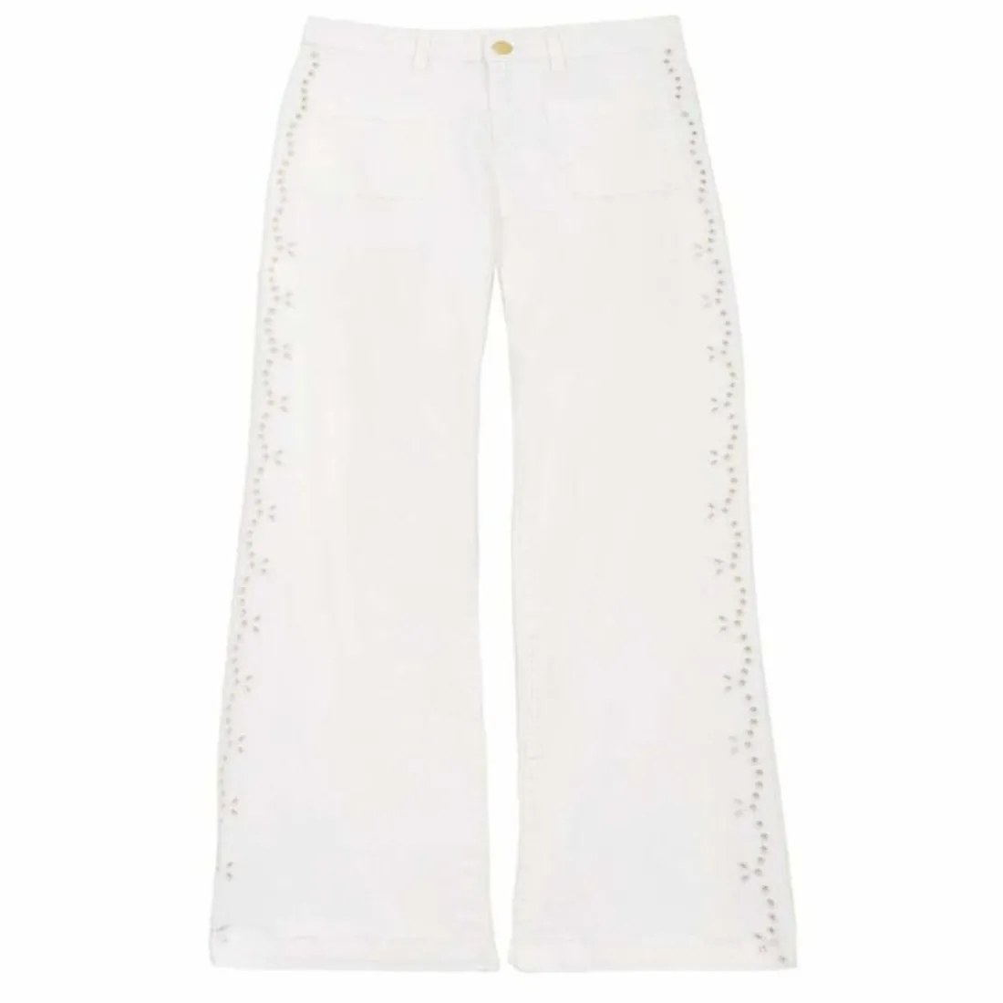 Jean POEMA blanc en coton