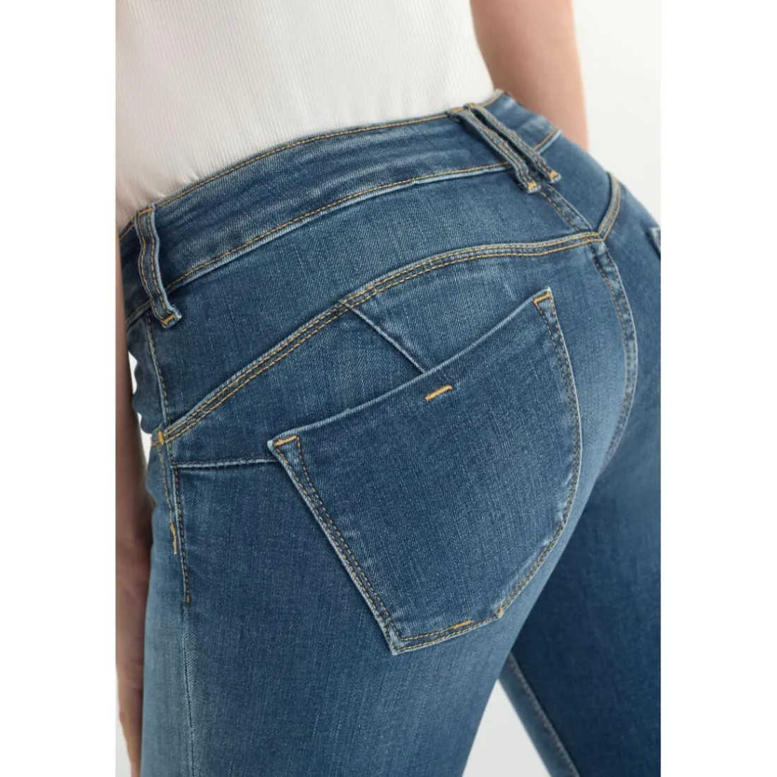 Jean push up Pulp Slim bleu en coton Aria