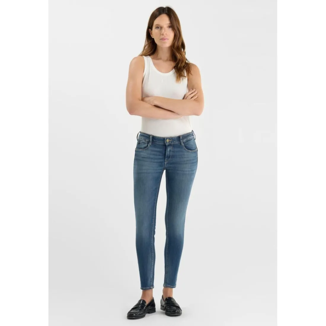 Jean push up Pulp Slim bleu en coton Aria
