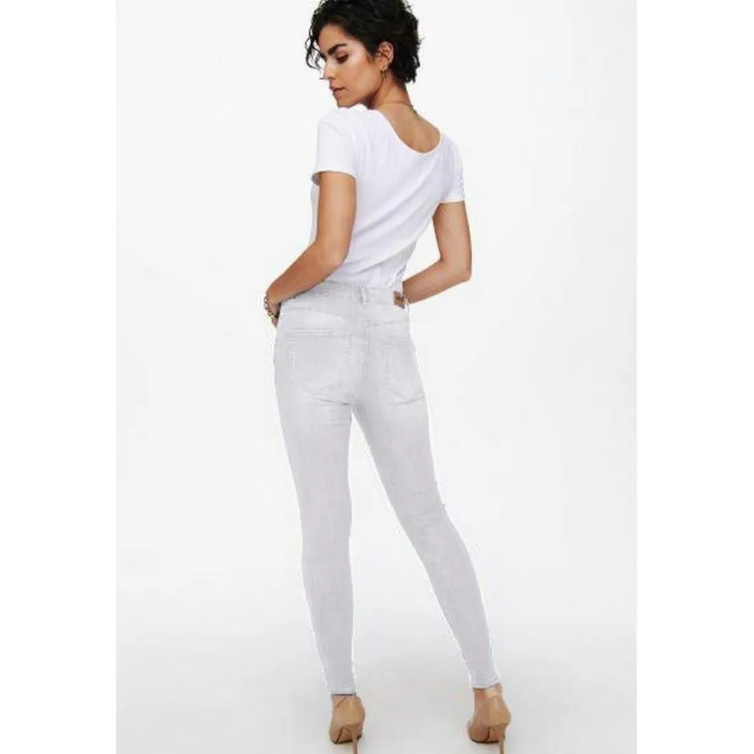 Jean skinny blanc en coton Vivi