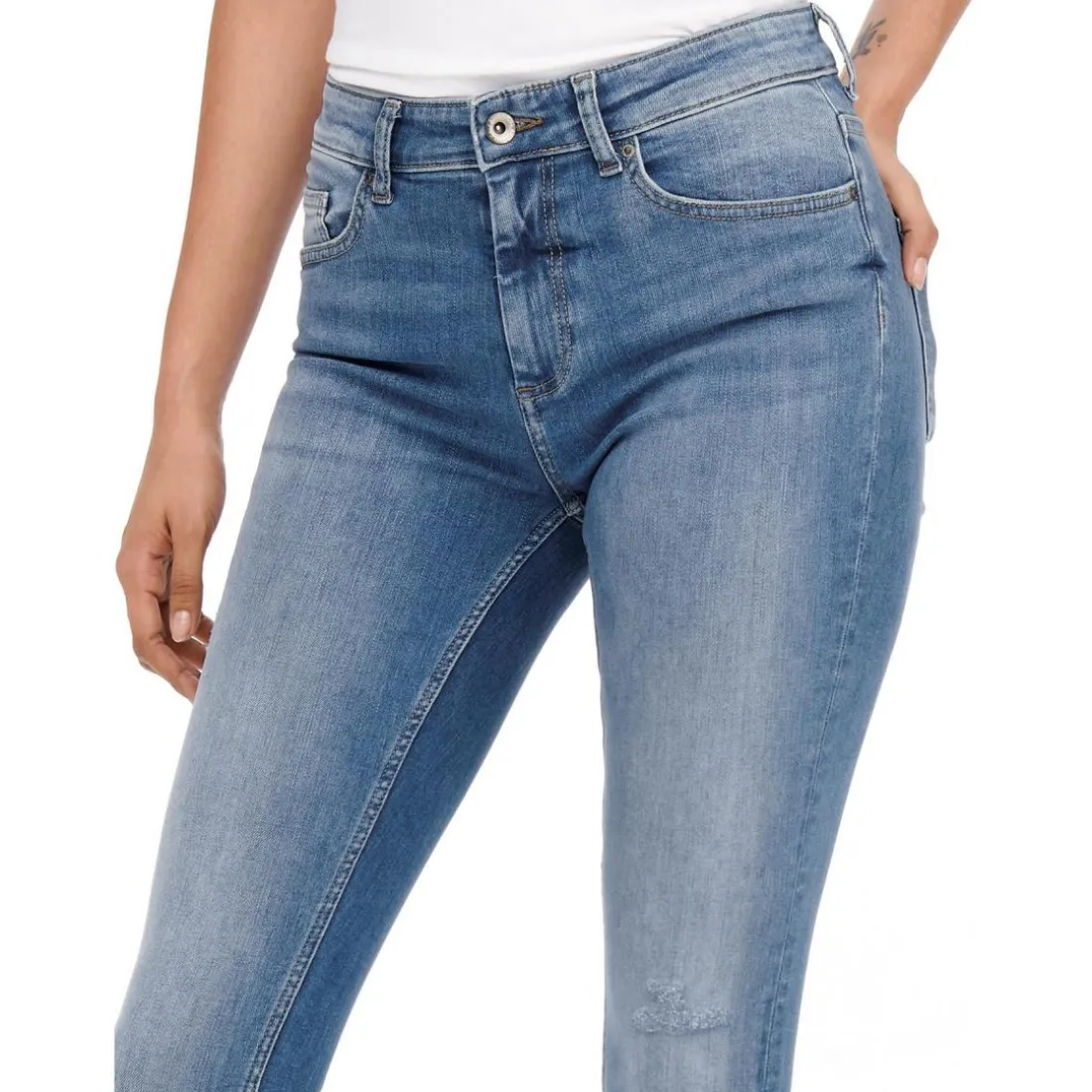 Jean skinny bleu en coton Lily