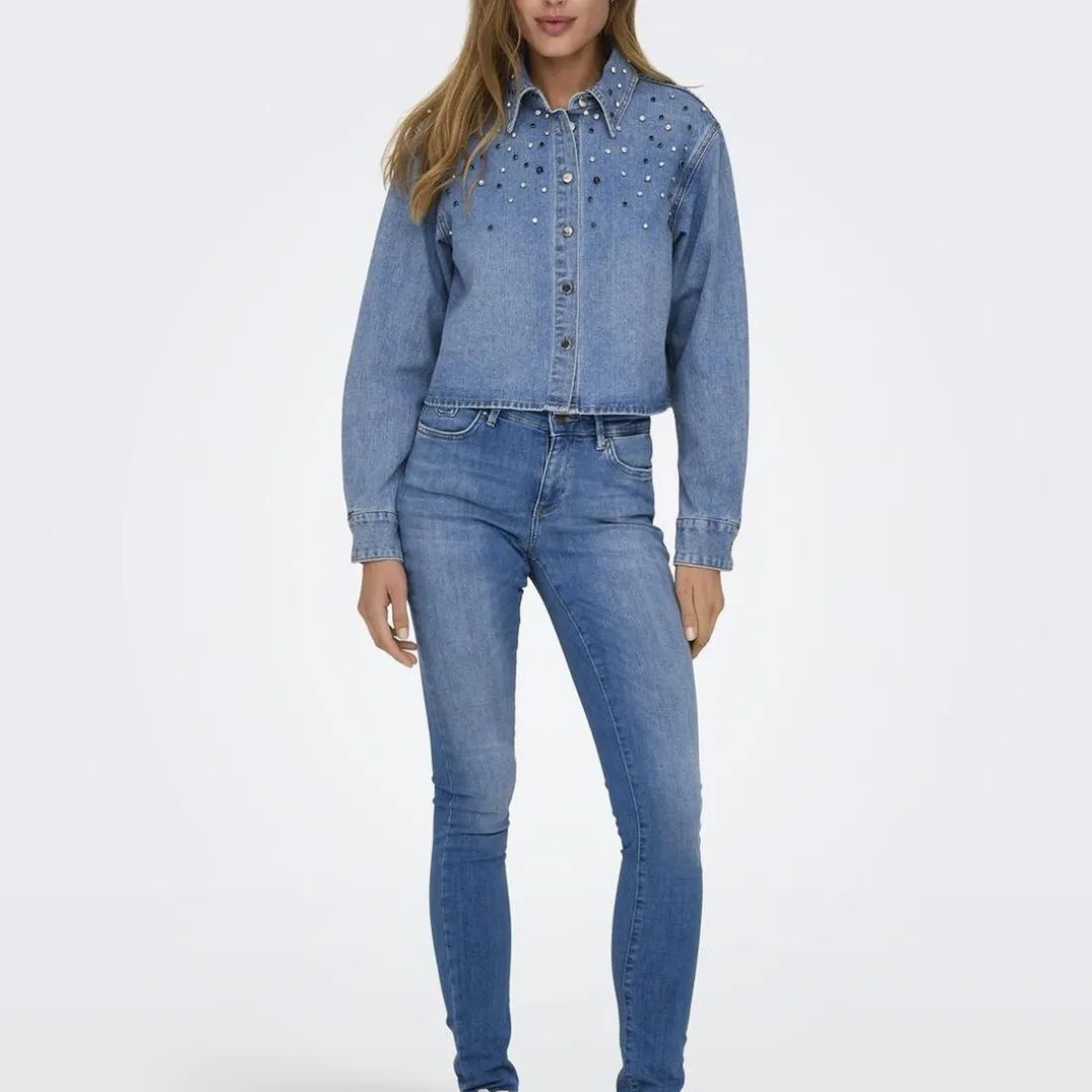 Jean skinny Blush bleu en coton Ula