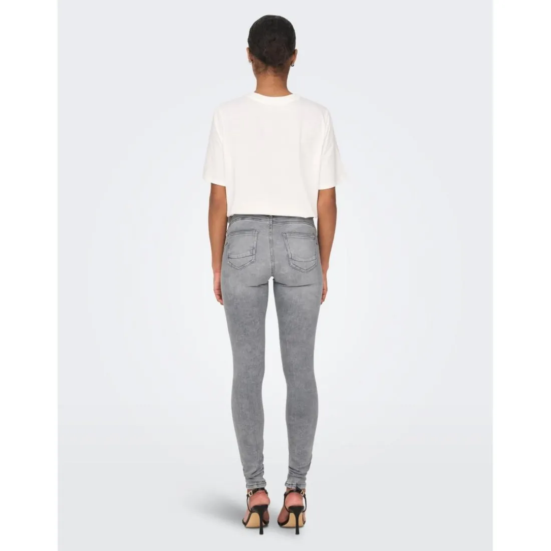 Jean skinny gris en coton Jade