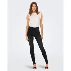 Jean skinny noir en coton Ida