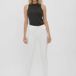 Jean skinny Skinny Fit Taille haute Longueur cheville blanc