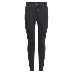 Jean skinny taille haute Dea gris en coton Fawn