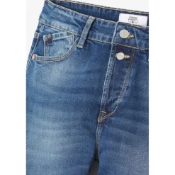 Jeans 400/19 mom Basic taille haute bleu N°3 en coton Eva