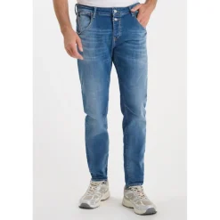 Jeans 900/03 tapered arqué Alost bleu N°1 en coton Ante