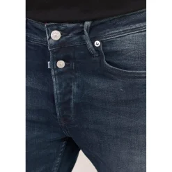 Jeans ajusté 600/17, longueur 34 bleu Karl en coton