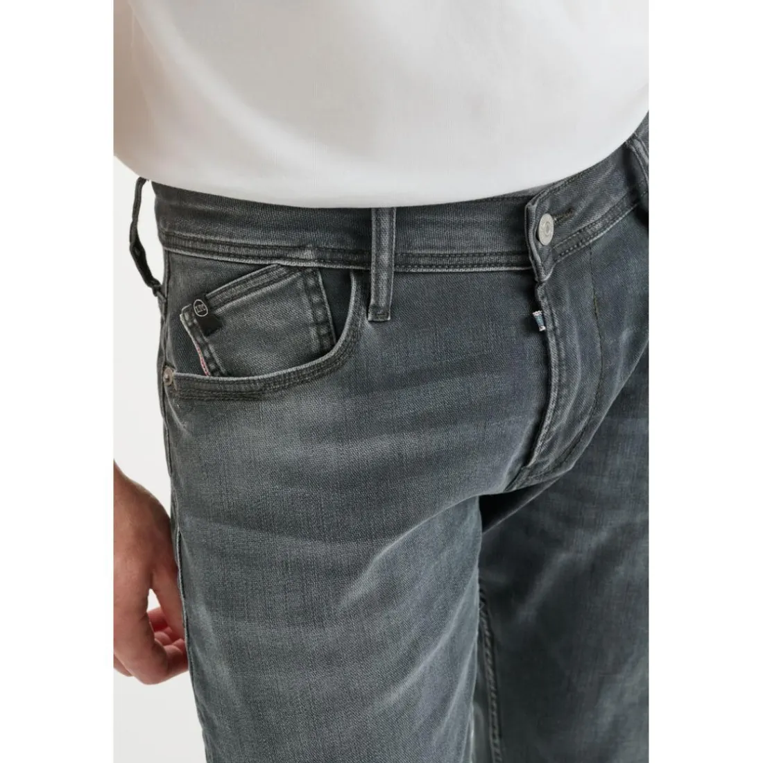Jeans ajusté BLUE JOGG 700/11, longueur 34 gris Mads en coton