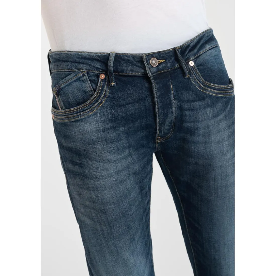 Jeans ajusté stretch 700/11, longueur 34 bleu Wade