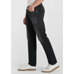 Jeans ajusté stretch 700/11, longueur 34 noir Xander en coton