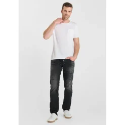 Jeans ajusté stretch 700/11, longueur 34 noir Xander en coton