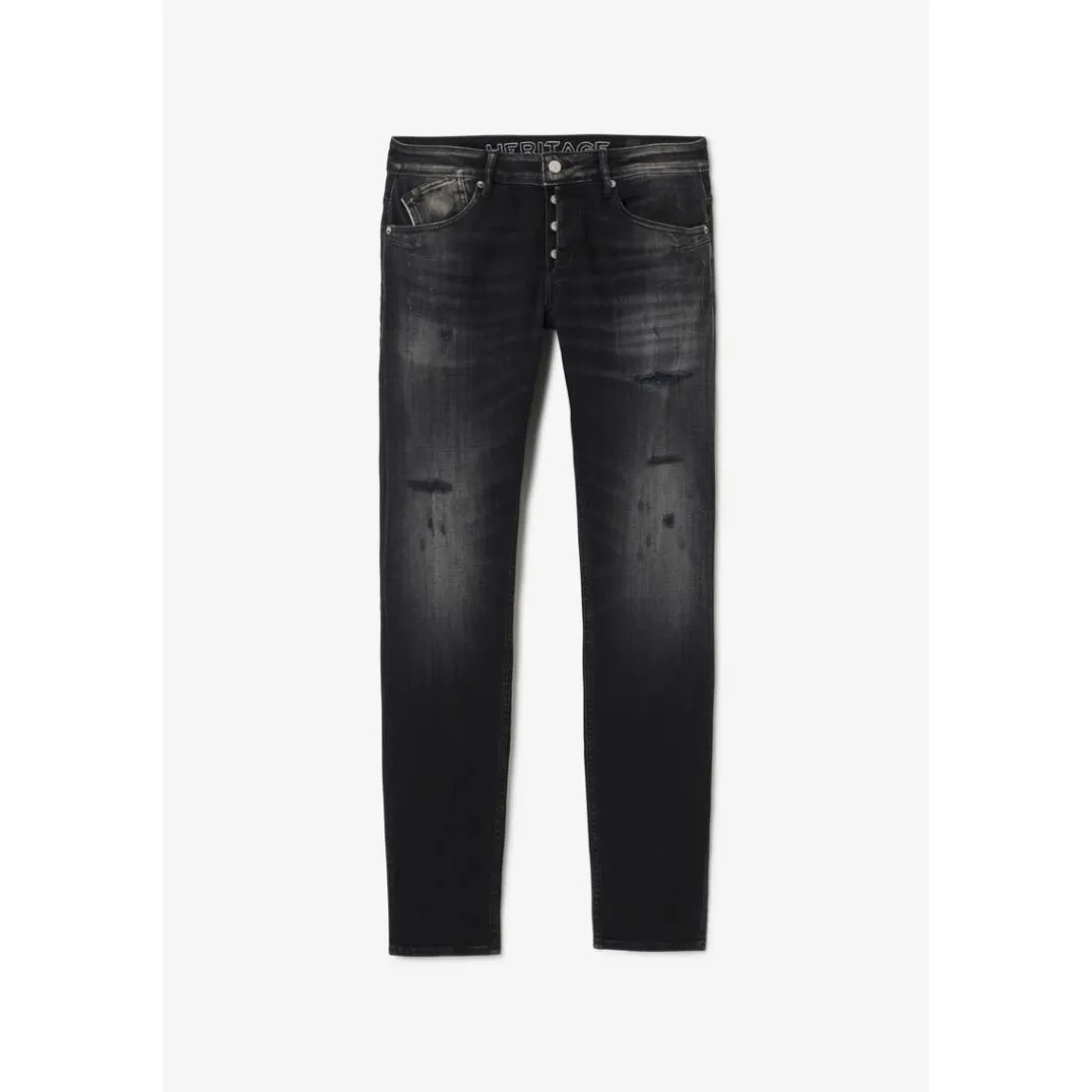 Jeans ajusté stretch 700/11, longueur 34 noir Xander en coton