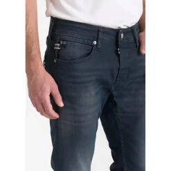 Jeans ajusté stretch 700/11, longueur 34 bleu Yardley en coton